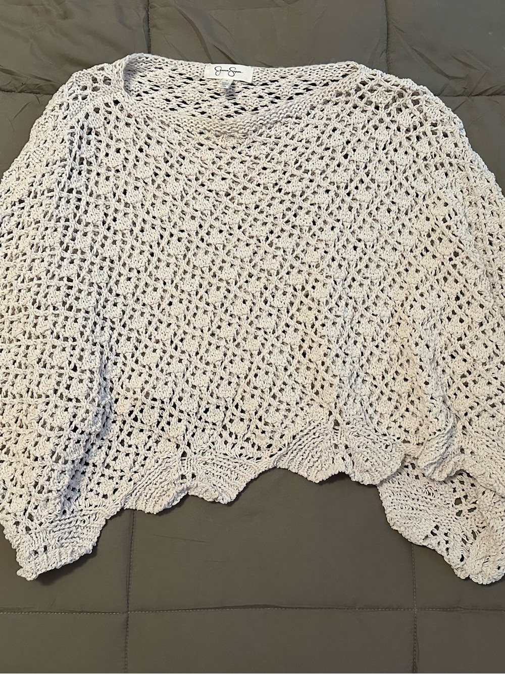Jessica Simpson Cream Crochet Knit Women’s Sweater